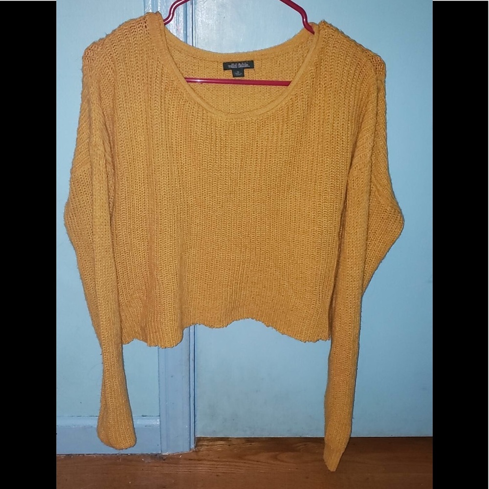 Yellow long sleeved sweater